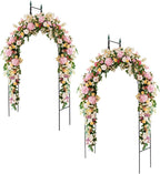 S AFSTAR 9.5 Ft Metal Arch, Outdoor Garden Arch for Various Climbing Plant Flower, Wedding Backdrop Stand Archway Arbor for Wedding Garden Party Ceremony Gothic Style Decoration, Easy-to-Assemble (2)