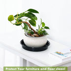 Plant Saucer 15 Pack Plant Trays for Pots 12 Inch Plastic Plant Saucers for Outdoors and Indoors Black Drip Trays for Potted Plants Flower Pot Plates to Catch Water Plant Drainage Dishes No Holes