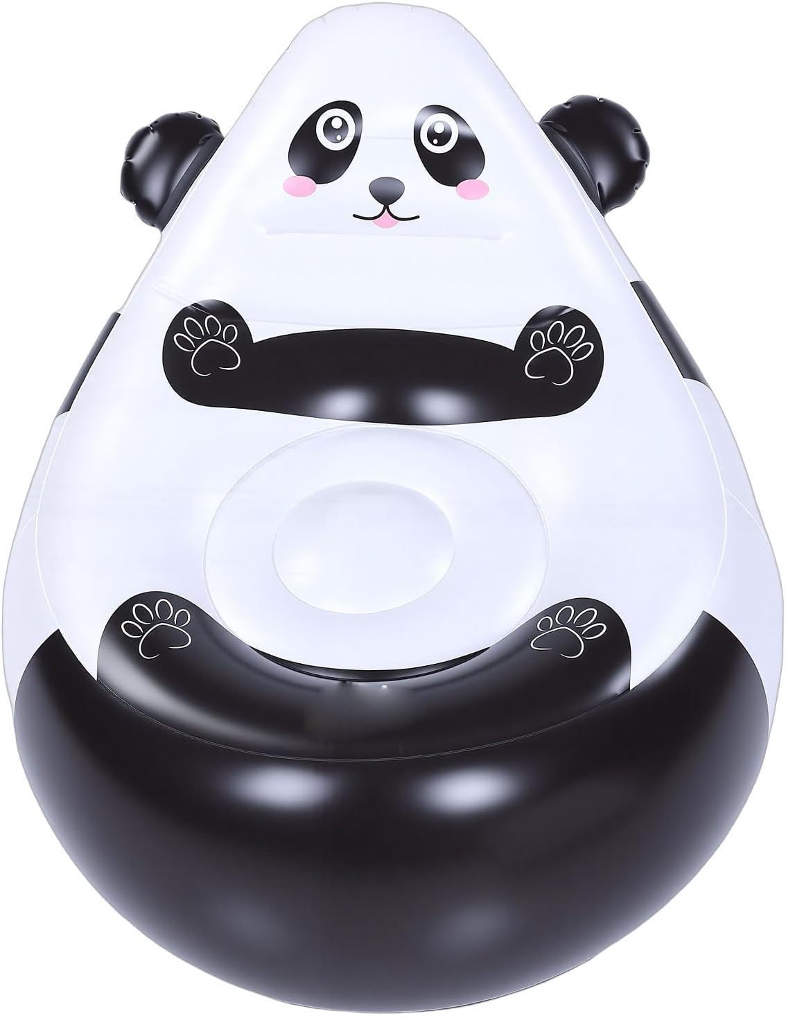 Cute Inflatable Couch Seat with Panda Cartoon, Soft Portable Chair for Garden, Playing in the Garden, Camping or Travel Adventure