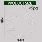 5PCS Monstera Plant Stem Support White - 11x9.4 inches, Durable Adjustable Leaf Supports for Indoor Plants, Fishbone Cactus Stake Holder for Garden Stability