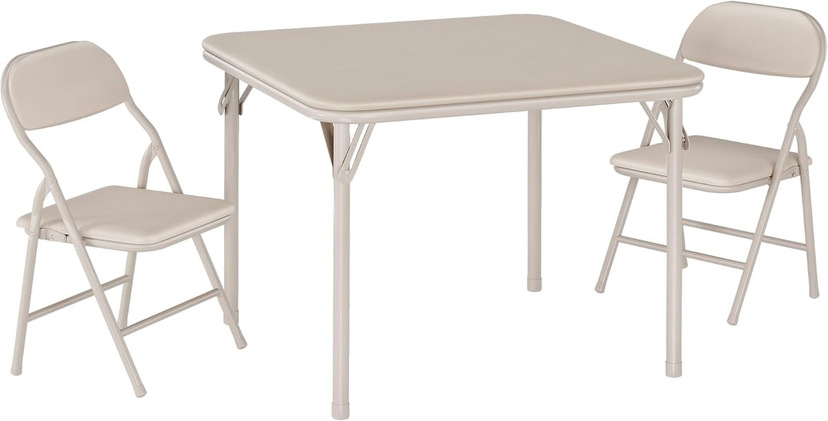 GAOMON 3 Piece Set Folding Table and Chairs Set, Boys and Girls Activity Table and Chairs Set for Dining Room,Daycare,Classrooms