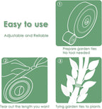 Garden Tie Green Strap Plant Supports Gentle on Plants Pre-Cut Design Tearable Reusable Sturdy Multi-Purpose for Home Garden Balcony Office (32.8ft × 0.6 inch, Green, 3 Packs)