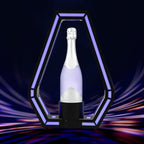 7 Colors Adjustable LED Liquor Display Shelf, Acrylic Glowing Champagne Bottle Display Stands for Home Bar, Nightclub, Party Decor