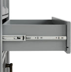 HomeStock Kitchen Pantry Cabinet - Large Storage, Adjustable Shelves, Distressed Gray Finish