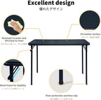 BOOSDEN Folding Card Table and Chairs Set for Indoor Outdoor, 2 Pack, Black | Portable Foldable Table and Chair, Space-saving Table with Chairs Set for Dining, Game, Camping, Apartment