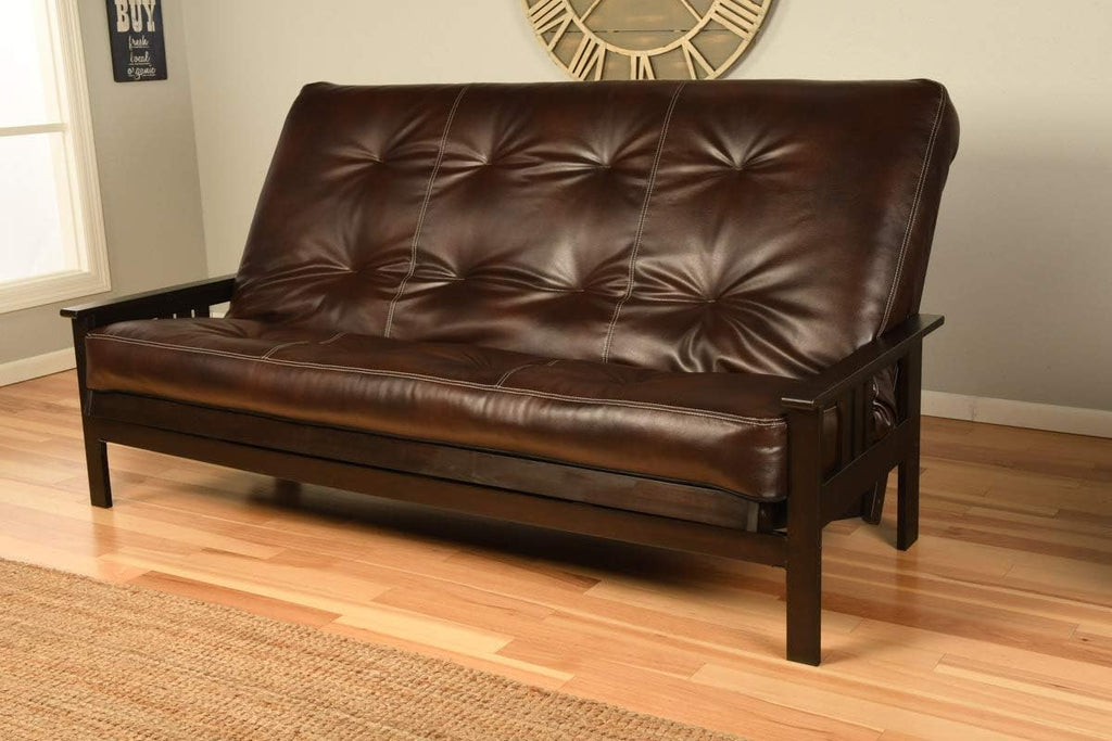 Kodiak Furniture Monterey Queen-size Futon, Espresso Finish with Oregon Trail Java Mattress