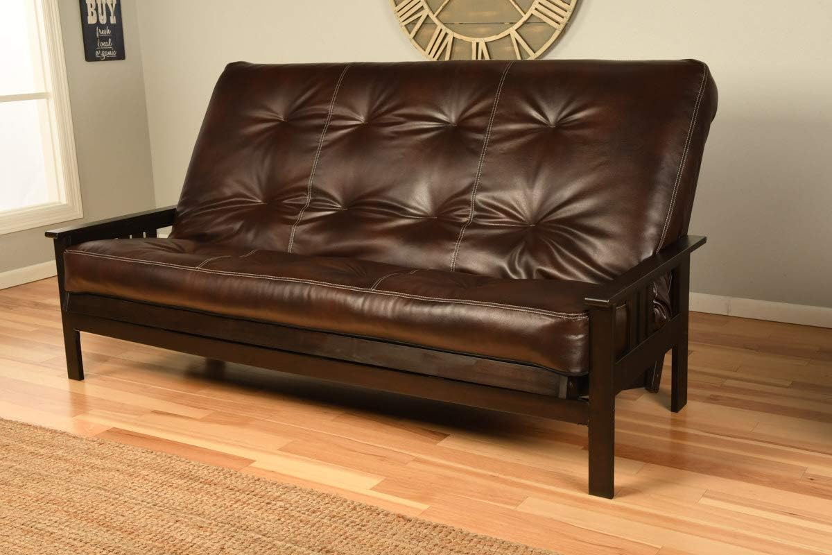Kodiak Furniture Monterey Queen-size Futon, Espresso Finish with Oregon Trail Java Mattress
