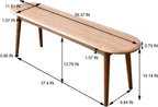 Natural Oak Wood Dining Bench, 39.37 x 11.81 x 16.14 Inches,Oak, Half-Round Design (39.37" Lx11.81 Wx16.14 H)