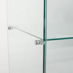 Glass Display Cabinet with 5 Shelves Double Door, Cabinets for Living Room, Bedroom, Office