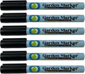 6 Pack Garden Marker Pen Permanent Markers Black (UV Fade Resistant Marker Pens for Plant Markers Garden Markers Waterproof Pen Black Markers Outdoor Marker for Garden Plant Label 0.8mm)