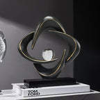 Modern Home Decor Abstract Decorative Sculpture Decorations for Living Room Dining Room Office, Resin Art Statues Coffee Table Bookshelf Decor Accents (Black)