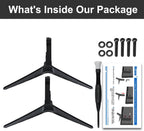 TV Stand Legs for Vizio D50X-G9/V505-G9/V505-H9/M506X-H9 (Black) | Easy VESA Tabletop Mount, Anti-Wobble Design, Includes All Screws