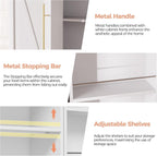 65" H Pantry Cabinet, Kitchen Pantry Storage Cabinet with Doors and Shelves, Freestanding Buffet Cupboards Sideboard for Kitche, Living Room and Dinning Room, White