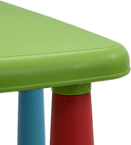 Relaxdays Children's Furniture Set, 1 Children's Table, 2 Stools, Wipe-Clean, Lightweight Plastic, Seating Corner for Children's Room, Colourful