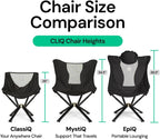CLIQ MystiQ Camping Chair, Lightweight Portable Folding Outdoor Chair | Portable Folding Camping Chair, Compact Lounge Chair for Beach, Hiking, Sports & Lawn, 450 lb Capacity