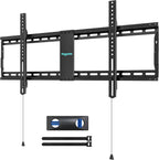 PEGZONE Low Profile TV Wall Mount for 43-95 Inch TVs, 1.1 Inch Ultra Slim | Fixed TV Wall Mount with 220 lbs Capacity, Max VESA 800x400mm, Fits 16"/18"/24" Wood Studs & Concrete Walls
