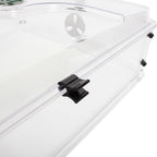 EarlyGrow 95457 24" x 15" x 16.75" Domed Propagator, Green, 3 Side Extenders and Locking Clip Set