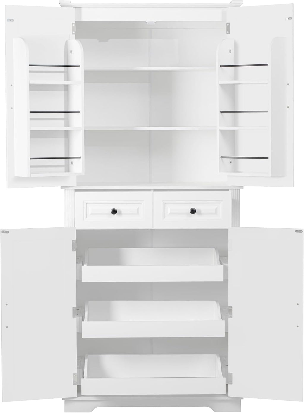 71" Tall Kitchen Pantry Cabinet with Storage, Cupboard for Kitchen