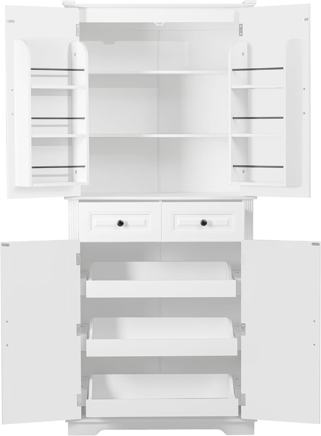 71" Tall Kitchen Pantry Cabinet with Storage, Cupboard for Kitchen