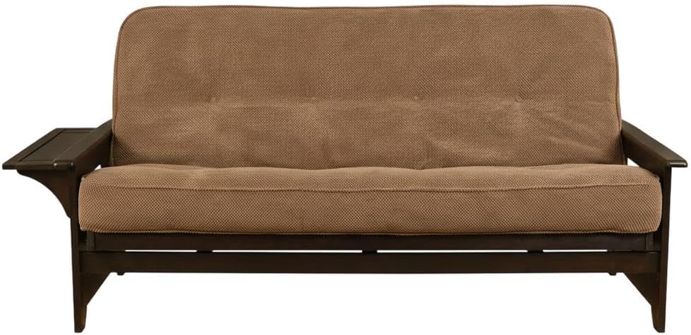 Starlight Canyon Home Brown Futons with 100% Polyester Fabric, Durable Frame, Stylish and Comfortable for Living Room, Guest Room, Modern Home Decor