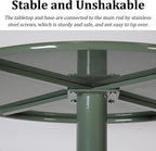 Multifunctional Round Metal End Table, Minimalist Solid Color Large Base Coffee Table Cocktail Table Tray Table for Living Room Sofa Balcony Bedroom Garden Lounge(48x72cm, Cream)