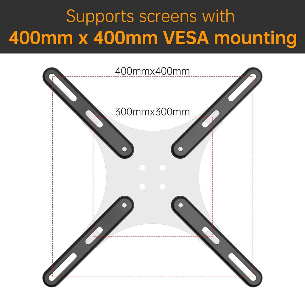 VESA Extension Mount Adapter Brackets Kit | For Screens 32 to 55 inch LCD LED TV, TV Mount Steel Conversion Plate for VESA up to 400x400mm