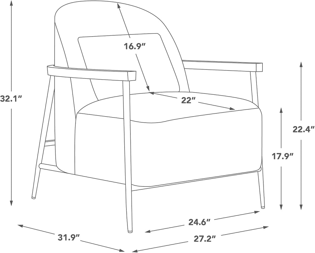 CHITA Accent Chair Set of 2, Sherpa Armchair with Wooden Armrest, Camel | Metal Frame, FSC Certified Living Room Chair for Bedroom, Office, Premium Resilient Foam, 31.9"x27.2"x32.1", 350 Lbs Capacity