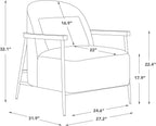 CHITA Accent Chair Set of 2, Sherpa Armchair with Wooden Armrest, Camel | Metal Frame, FSC Certified Living Room Chair for Bedroom, Office, Premium Resilient Foam, 31.9"x27.2"x32.1", 350 Lbs Capacity