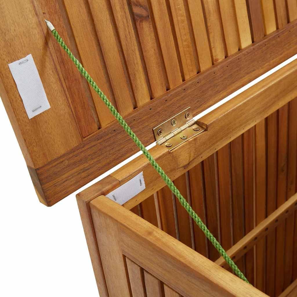 Wooden Patio Storage Box, Garden Tools Box Container, 35.4"x19.7"x22.8" Solid Wood Acacia,-653