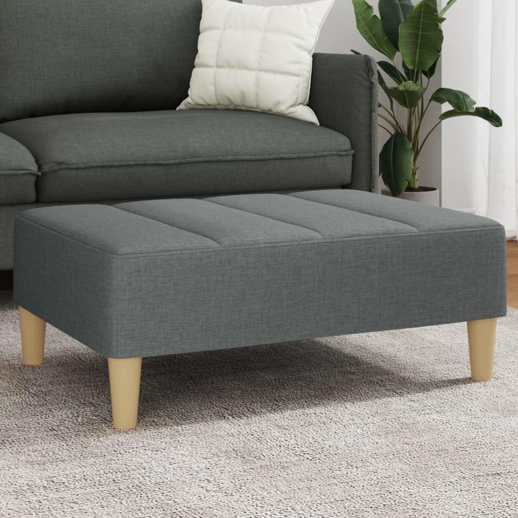 Modern Fabric Footstool with Plywood Frame, 30.3x21.7x12.2 Inches, Sturdy Footrest for Sofa or Recliner, Cozy and Stable Design for Living Room
