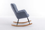 Light Blue Rocking Chair for Living Room Indoor