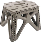 Folding Stool, Sturdy Plastic Construction with 260lbs Capacity, Portable Seat with Handle for Camping, Fishing, Office and Home Use(Grey)