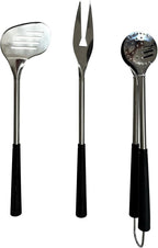 Outset Stainless Steel Golf Club Grill Tool Set, Includes Tool Golf Bag, Spatula, BBQ Fork, and Tongs