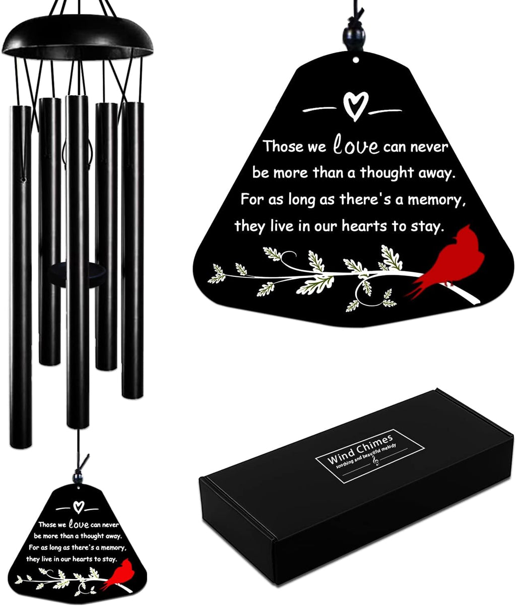 Sympathy Wind Chimes for Loss of Loved One, 30'' Cardinal Wind Chimes for Outside, Bereavement Gift in Memory of Loved One, Memorial Gifts for Loss of Mother Father Condolence Remembrance