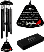 Sympathy Wind Chimes for Loss of Loved One, 30'' Cardinal Wind Chimes for Outside, Bereavement Gift in Memory of Loved One, Memorial Gifts for Loss of Mother Father Condolence Remembrance