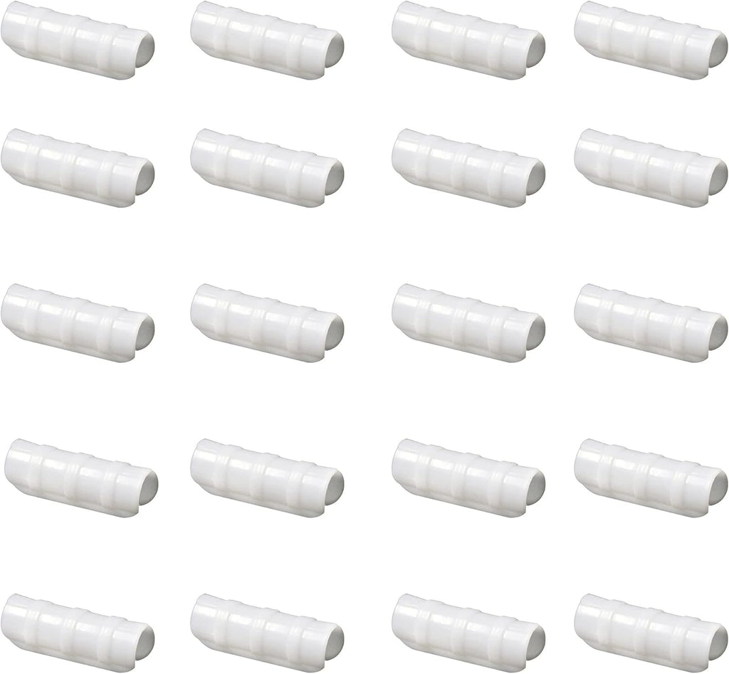 Farm Plastic Supply - Greenhouse Clamp 20 Pack - (3" Long x 3/4" Wide) - White ABS Clamps for Greenhouse, ABS Clips, Greenhouse Clamps for Farming, Gardening, Agriculture