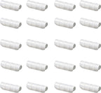 Farm Plastic Supply - Greenhouse Clamp 20 Pack - (3" Long x 3/4" Wide) - White ABS Clamps for Greenhouse, ABS Clips, Greenhouse Clamps for Farming, Gardening, Agriculture
