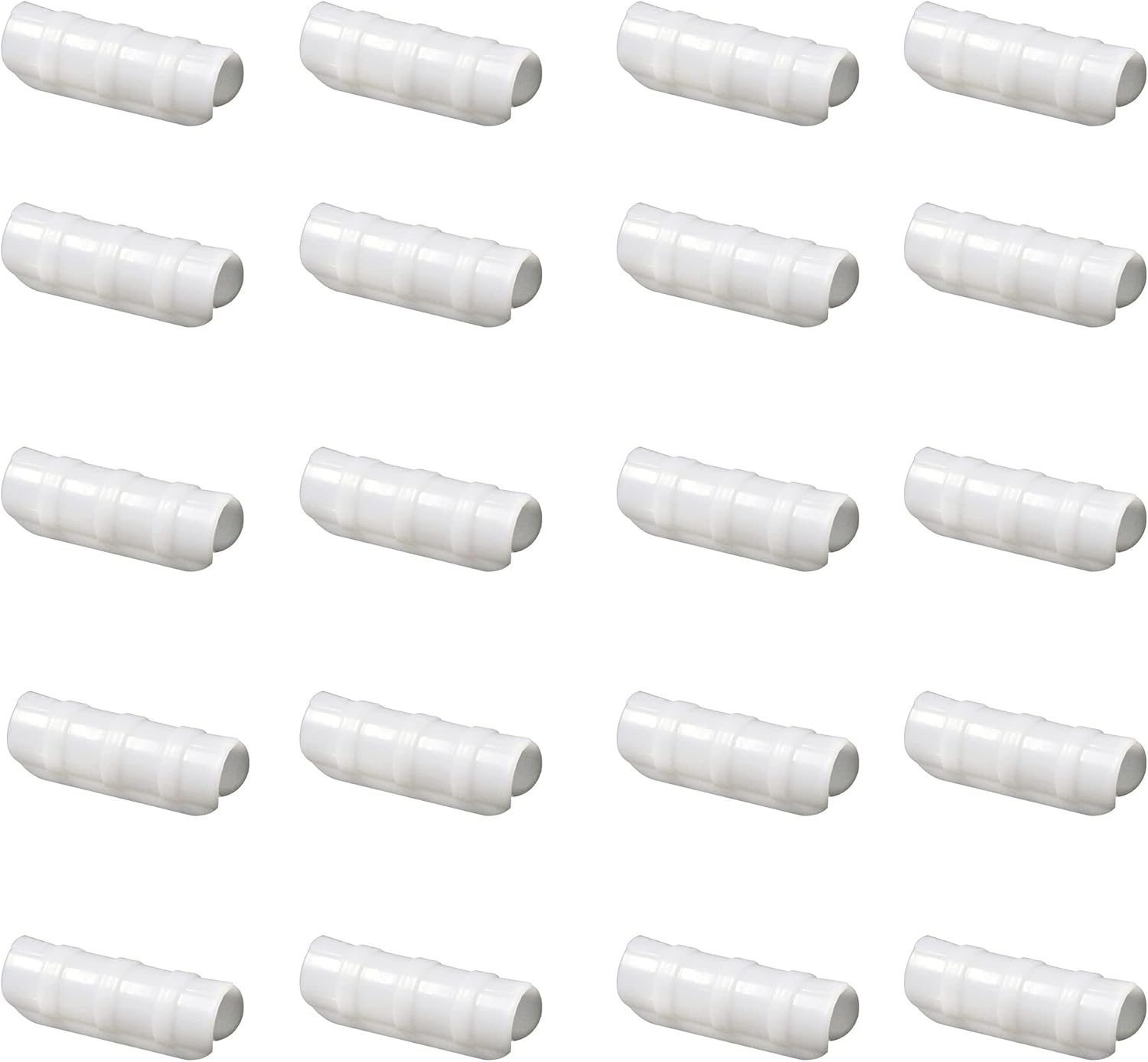 Farm Plastic Supply - Greenhouse Clamp 20 Pack - (3" Long x 3/4" Wide) - White ABS Clamps for Greenhouse, ABS Clips, Greenhouse Clamps for Farming, Gardening, Agriculture