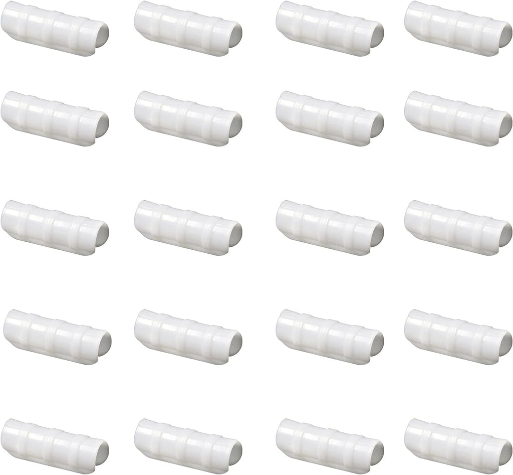 Farm Plastic Supply - Greenhouse Clamp 20 Pack - (4" Long x 1" Wide) - White ABS Clamps for Greenhouse, ABS Clips, Greenhouse Clamps for Farming, Gardening, Agriculture