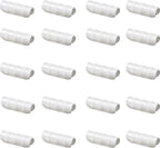 Farm Plastic Supply - Greenhouse Clamp 20 Pack - (4" Long x 1" Wide) - White ABS Clamps for Greenhouse, ABS Clips, Greenhouse Clamps for Farming, Gardening, Agriculture