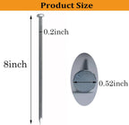 Metal Stakes, 8 Inch 22Pcs Galvanized Landscape Spikes,Garden Nails for Turf,Weed Barriers,Tent and More (22)