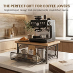 Desktop drawer-style storage rack with wooden top—suitable for kitchens, offices, and dormitories.