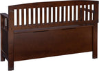 Linon Home Dcor Linon Home Decor Cynthia Storage Bench, 50"w x 17.25"d x 32"h, Walnut