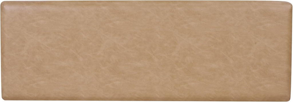 HomePop Oslo Bench - Sand Faux Leather