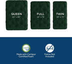 Royal Sleep Products by The Futon Factory | 10 inch Pocket Coil Futon Mattress - Hunter Green - Queen Size - CertiPUR Certified Foam - Made in USA - Frame Not Included