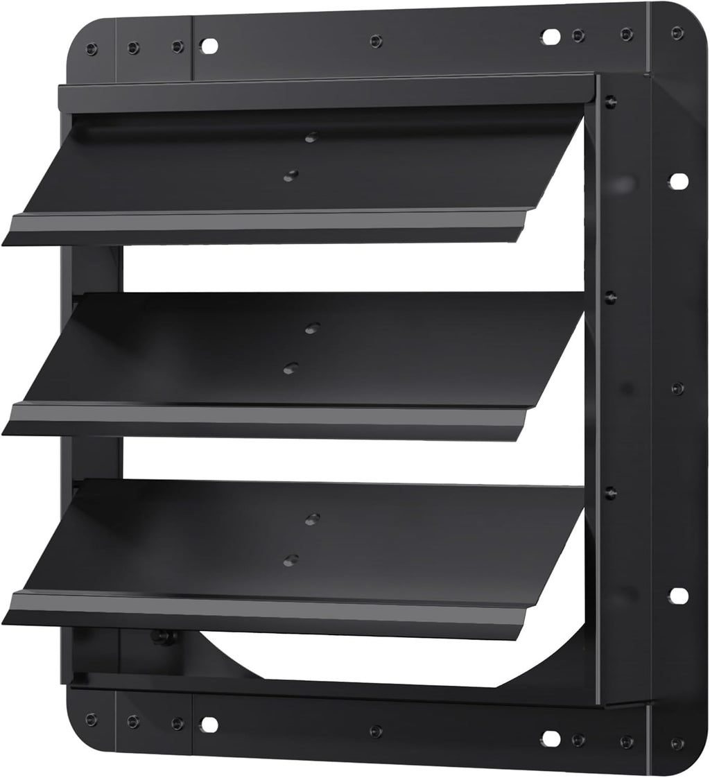 10 Inch Aluminum Automatic Shutter Louver Vent (No Fan Blades and Motor) for Home Attics, Workshops, Barn, Greenhouse