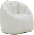 Big Joe Milano Outdoor Beanbag Chair White Marine | Polystyrene Bean Filled, Refillable, Vinyl, UV-Protected, Weather-Resistant, Fade-Proof Fabric