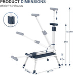 Folding Step Stool, Step Stools with Handle for Elderly Adults | Easy Assmbly, Lightweight Metal Stepping Stool with Adjustable Handrail in Kitchen, Bathroom, Bedroom, 330 Lbs Capacity