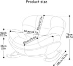 Cozy Accent Rocking Chair, Recliner Glider, Corner Reading Chair, High Backrest Padded Seat for Living Room, Bedroom, Offices