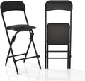 Folding Bar Stool with Back, 300lb Capacity, Collapsible Stool for Kitchen Bar, Height 25"- 2PC